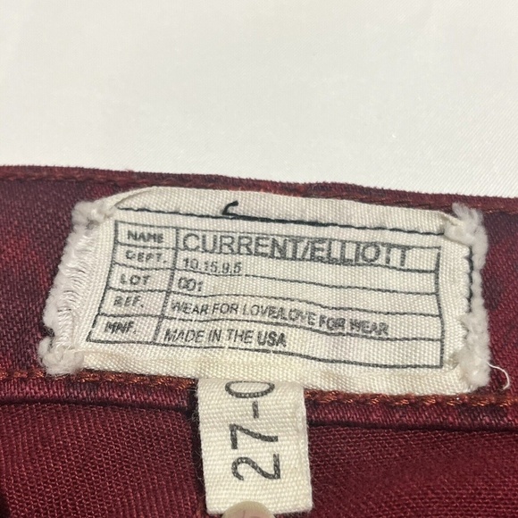 Current Elliot Skinny Jeans The Stiletto Womens 30 Leopard Print Blood Red - Picture 3 of 9